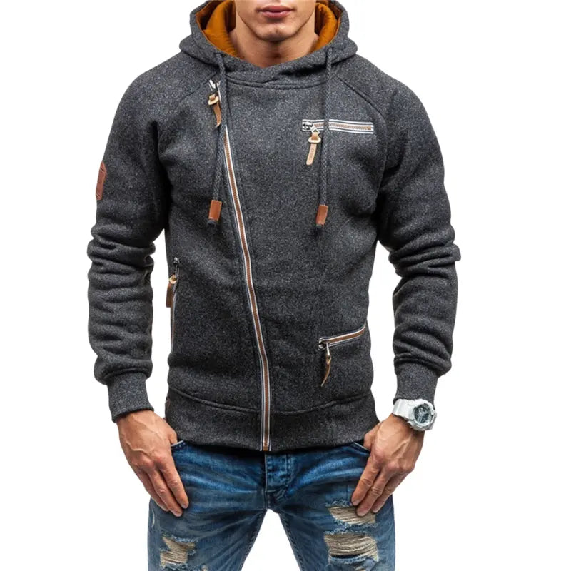 Drawstring Long Sleeve Hoodie for Men Azzoria