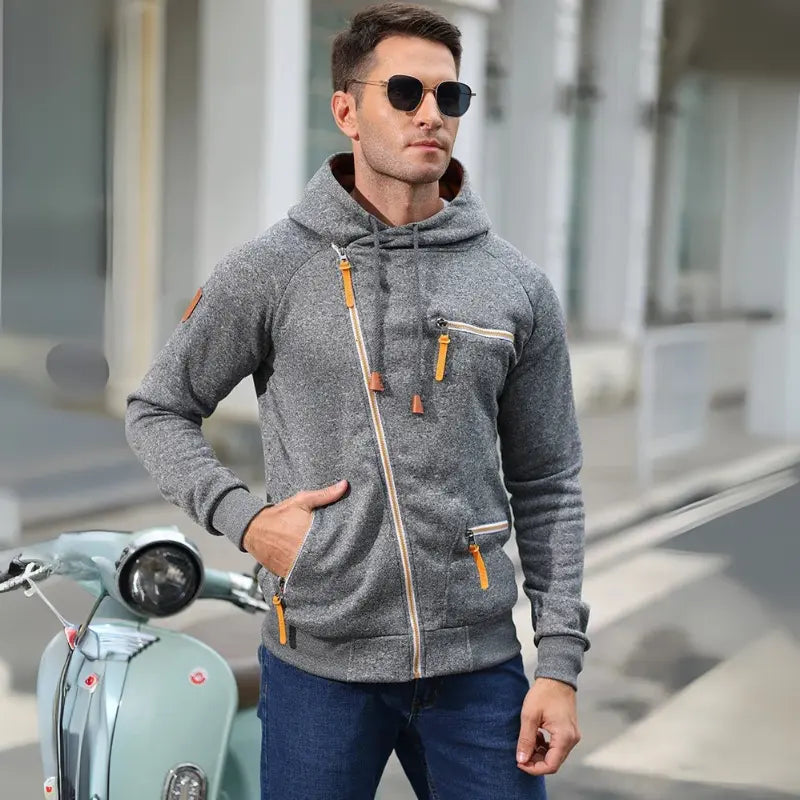 Drawstring Long Sleeve Hoodie for Men Azzoria