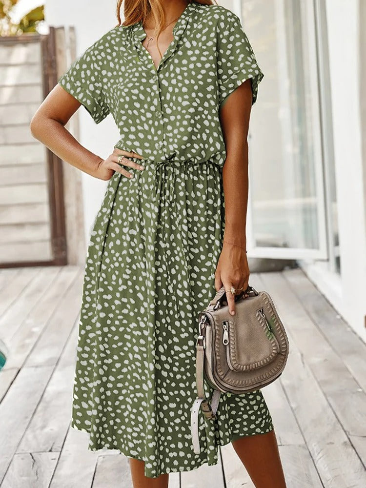 Drawstring Summer Dress for Women