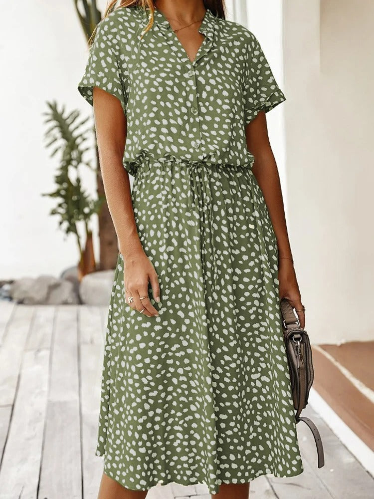 Drawstring Summer Dress for Women