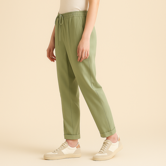 Drawstring Waist Trousers for Women