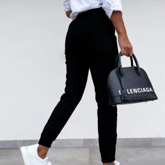 Elastic Cuff Tapered Trousers for Women
