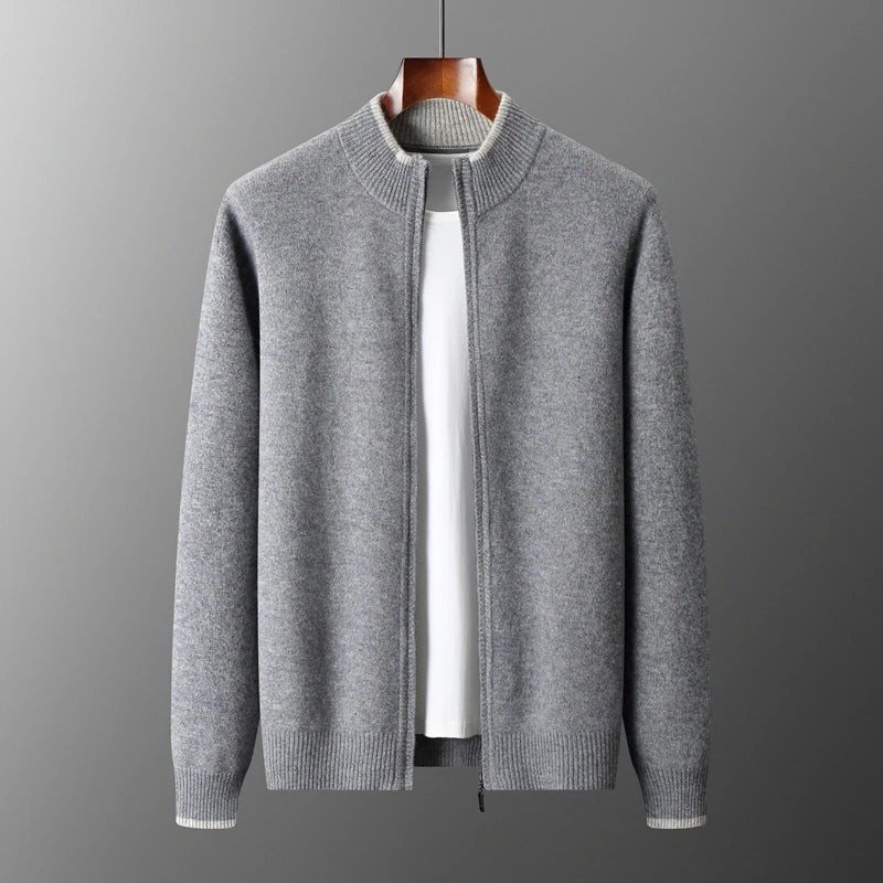 James – Men’s Cashmere Zip-Up Cardigan