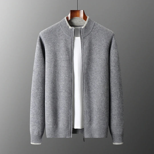 James – Men’s Cashmere Zip-Up Cardigan