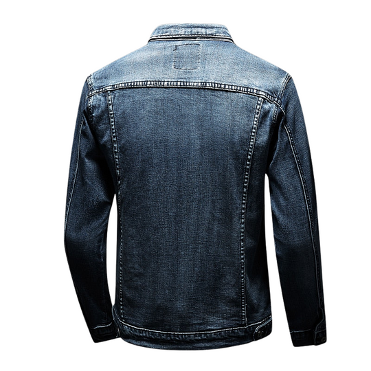 Faded Wash Textured Jacket for Men