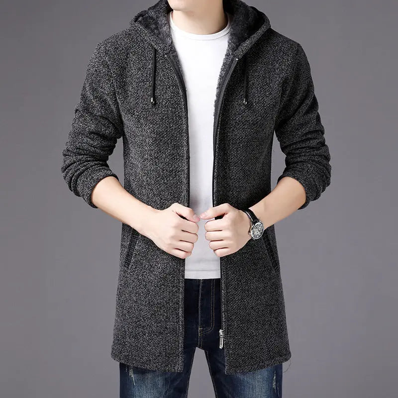 Fleece-Lined Street Hoodie for Men Azzoria