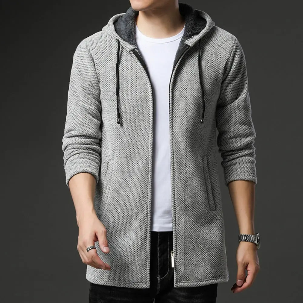Fleece-Lined Street Hoodie for Men Azzoria