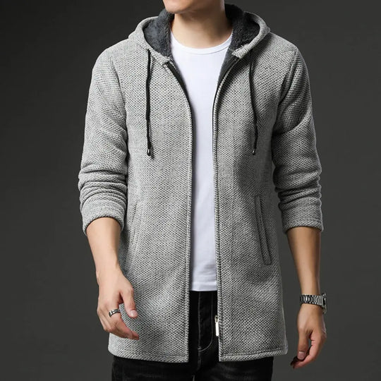 Fleece-Lined Street Hoodie for Men Azzoria