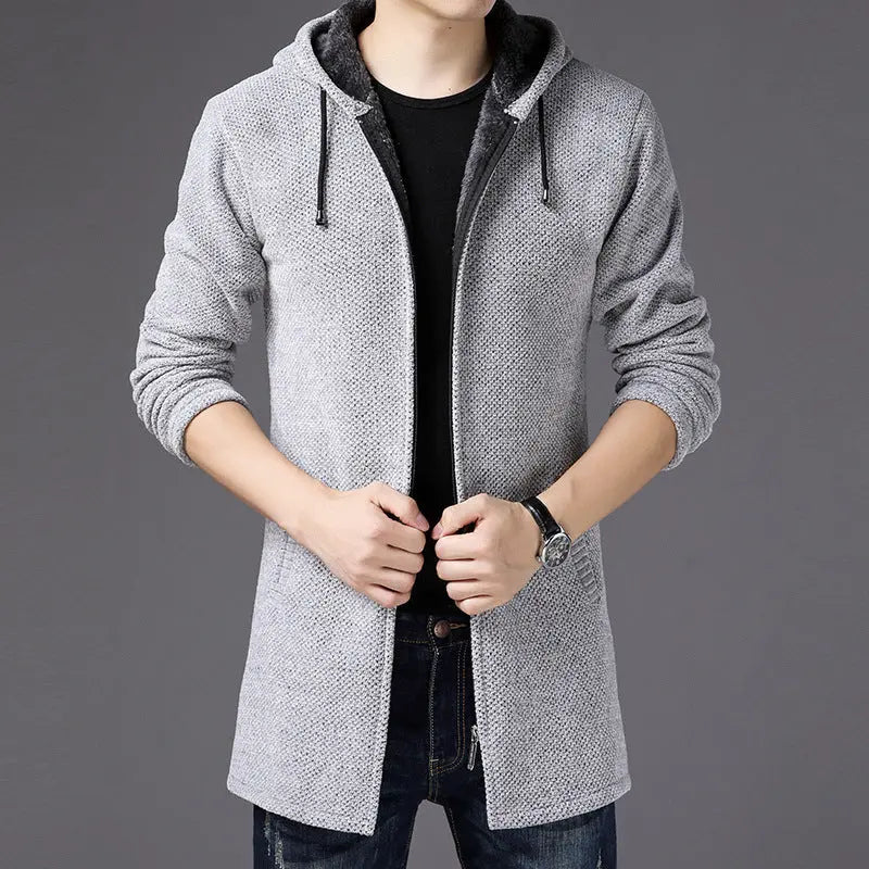 Fleece-Lined Street Hoodie for Men Azzoria