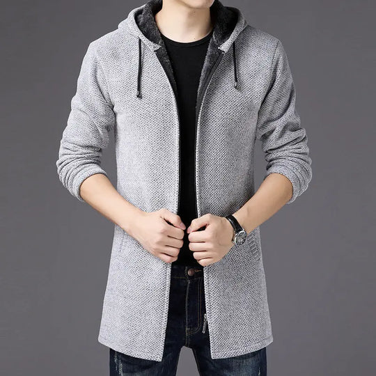 Fleece-Lined Street Hoodie for Men Azzoria