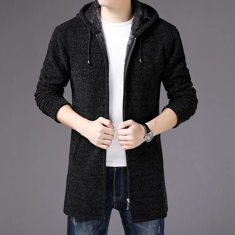 Fleece-Lined Street Hoodie for Men Azzoria