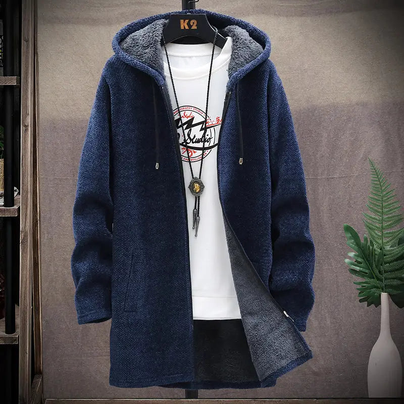 Fleece-Lined Street Hoodie for Men Azzoria