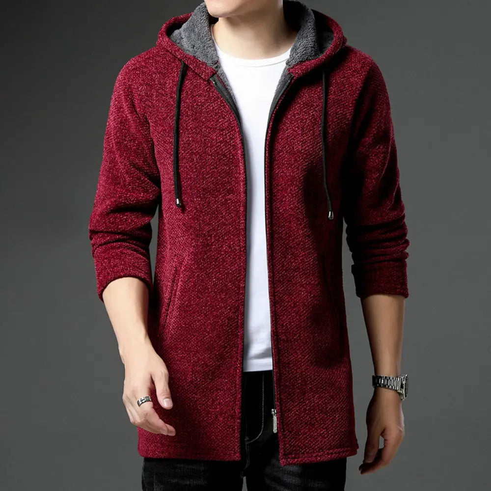 Fleece-Lined Street Hoodie for Men Azzoria