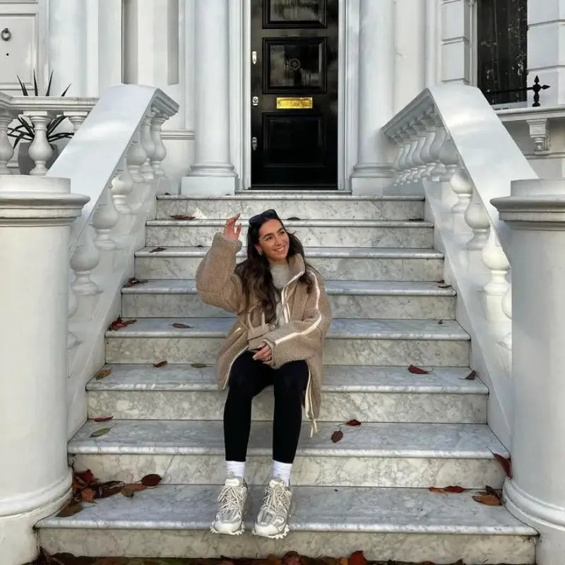 Oversized Fleece Jacket for Women Mystique Fashion