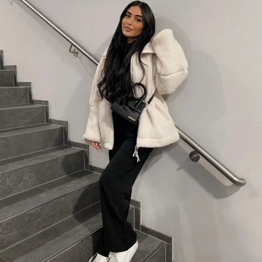 Oversized Fleece Jacket for Women Mystique Fashion