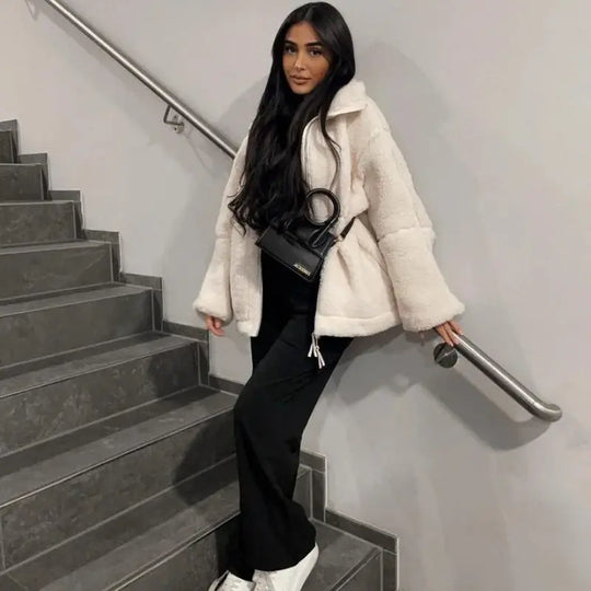 Oversized Fleece Jacket for Women Mystique Fashion