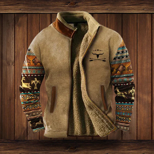 Calvin – Men’s Warm Teddy Zip Vest with Vintage Design