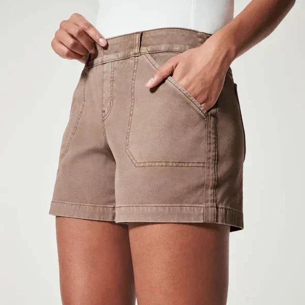High-Waisted Straight-Leg Shorts for Women
