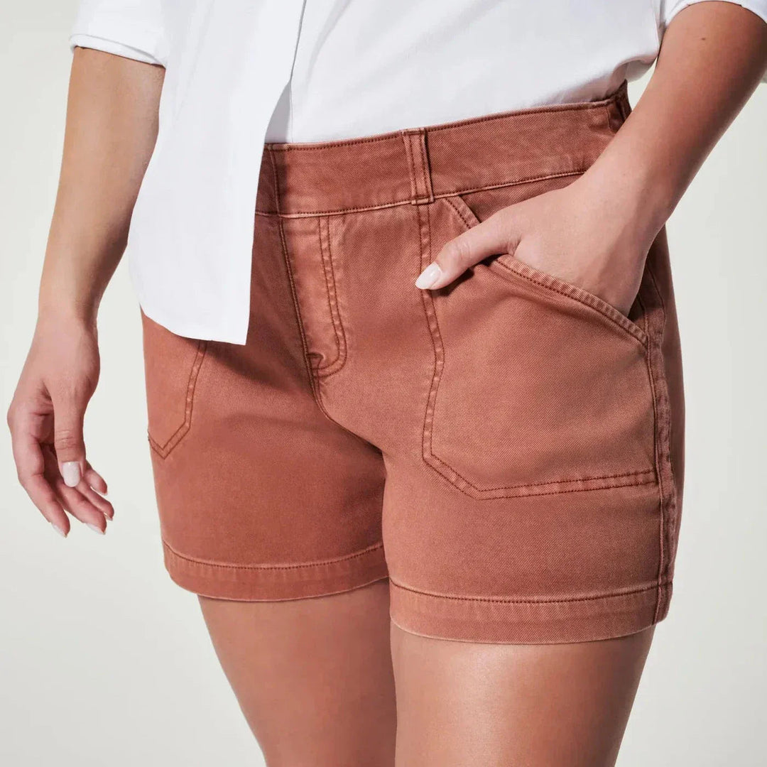High-Waisted Straight-Leg Shorts for Women