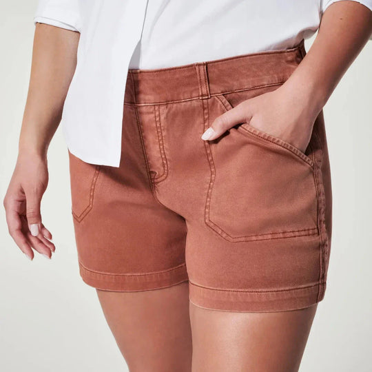 High-Waisted Straight-Leg Shorts for Women