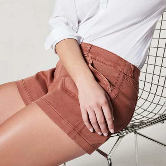 High-Waisted Straight-Leg Shorts for Women