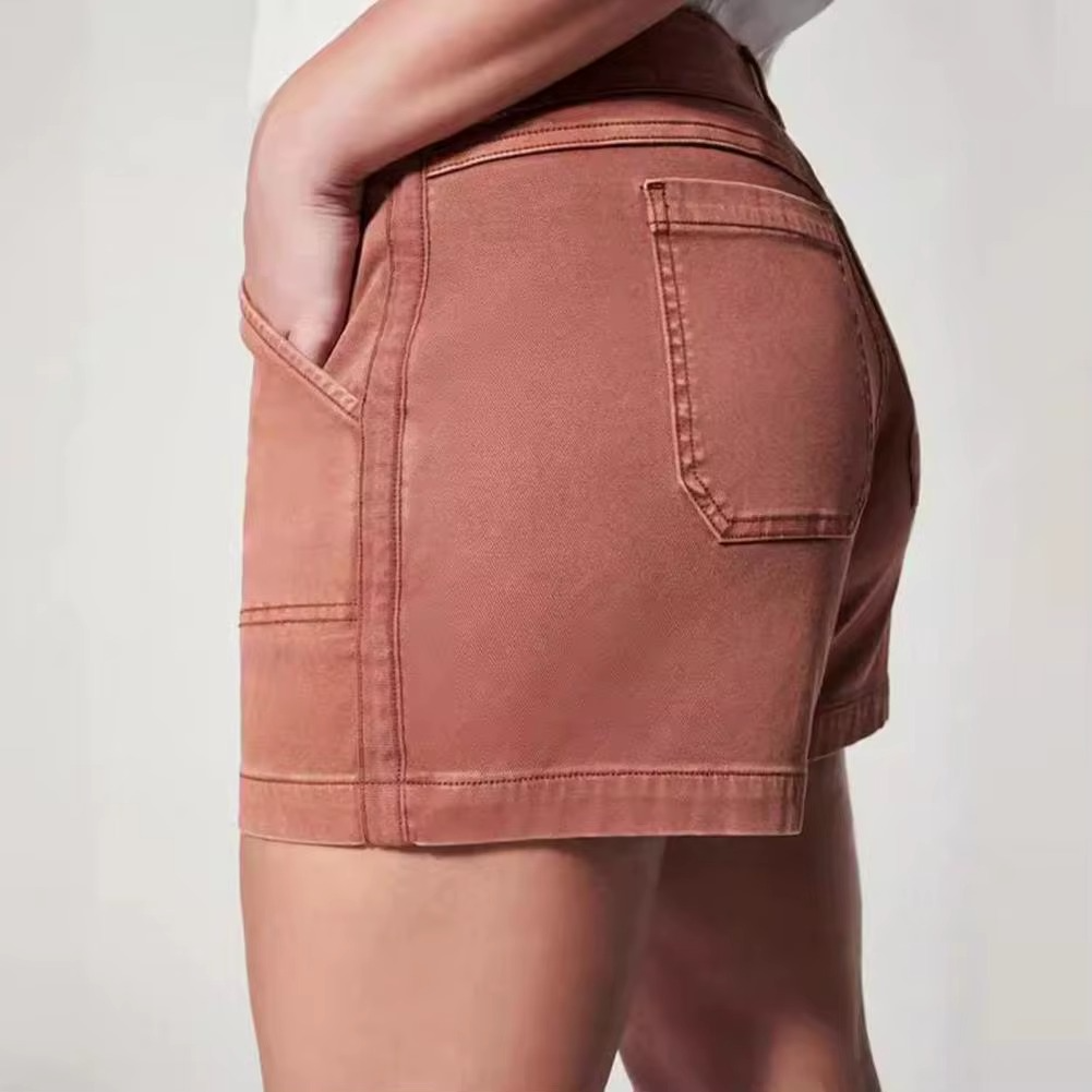 High-Waisted Straight-Leg Shorts for Women