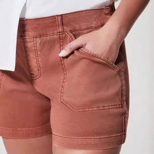 High-Waisted Straight-Leg Shorts for Women