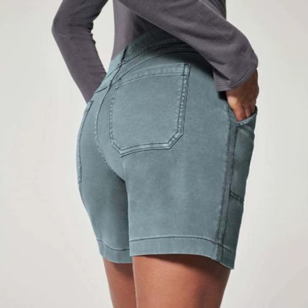 High-Waisted Straight-Leg Shorts for Women