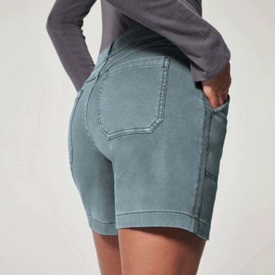 High-Waisted Straight-Leg Shorts for Women
