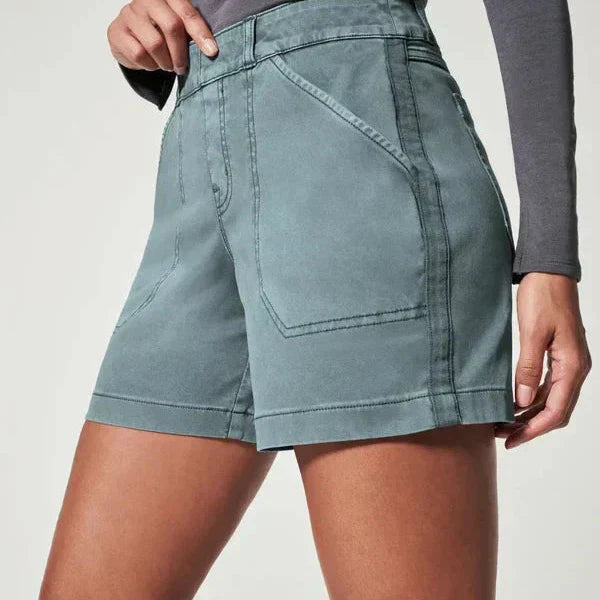 High-Waisted Straight-Leg Shorts for Women
