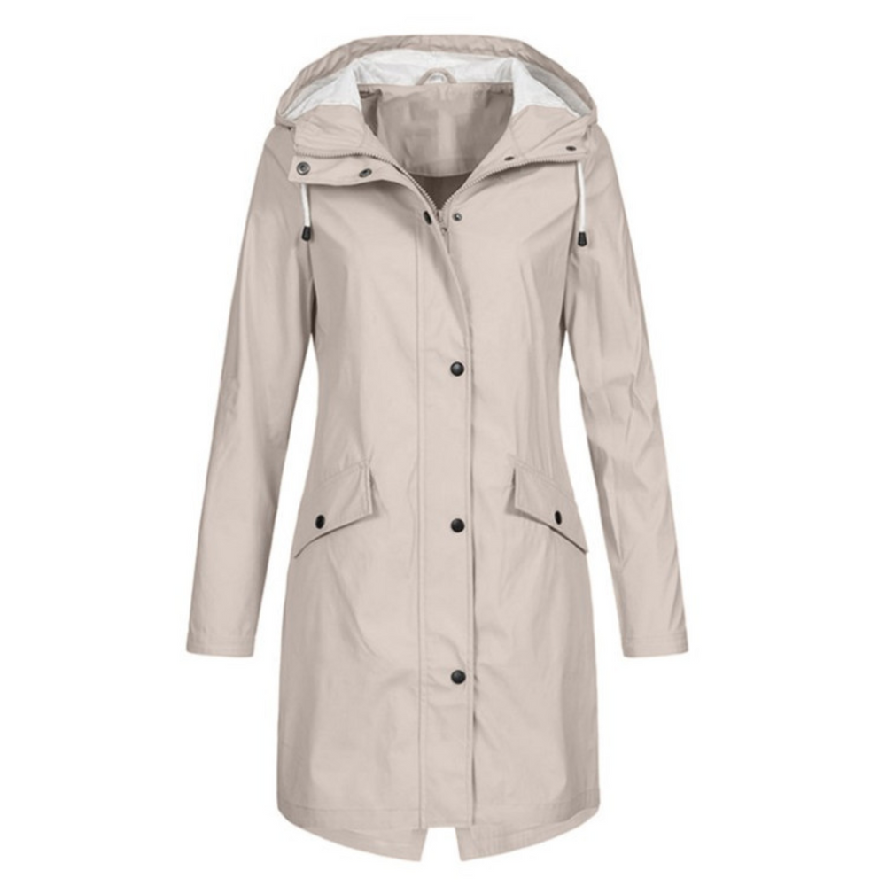 Hooded Long Rain Jacket for Women