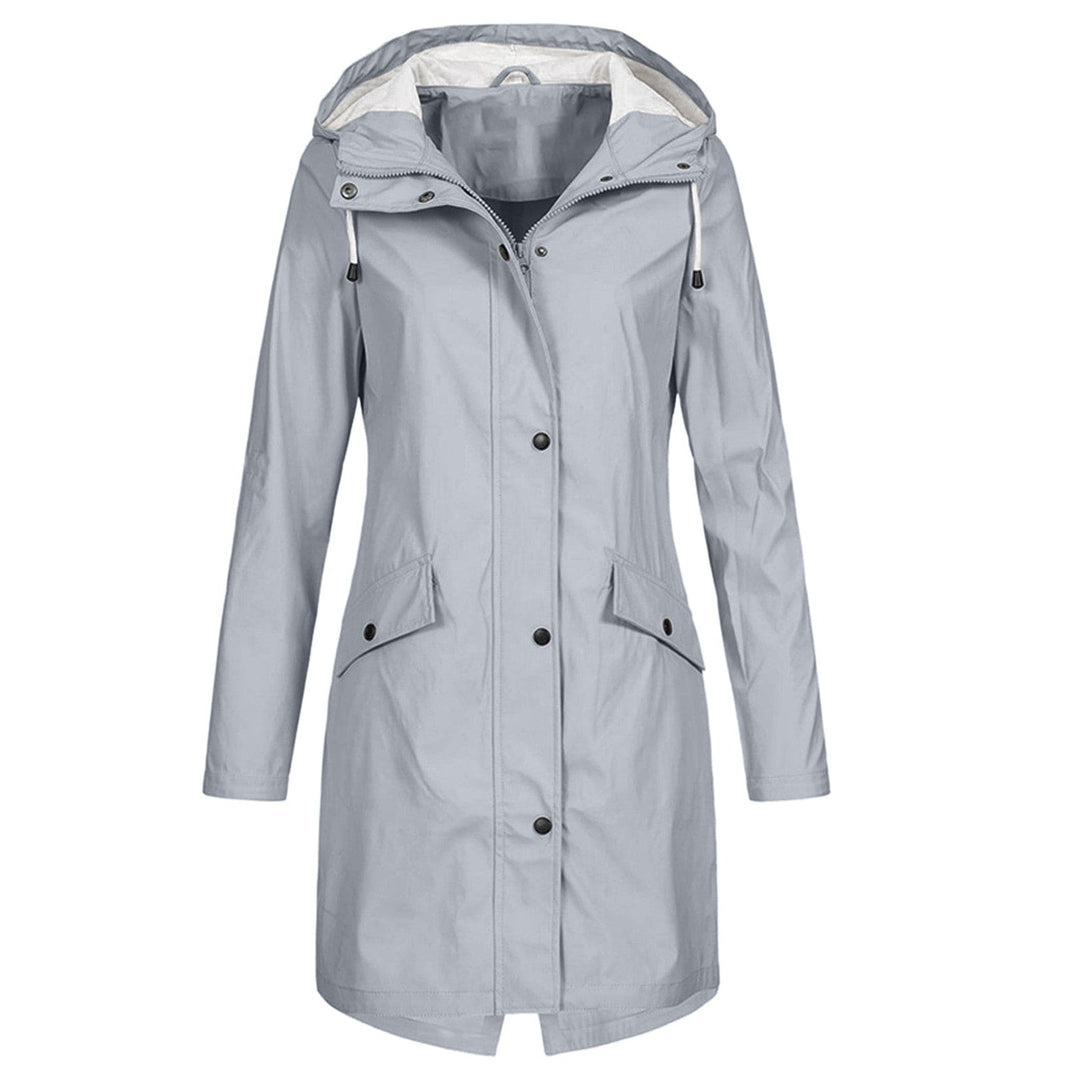 Hooded Long Rain Jacket for Women