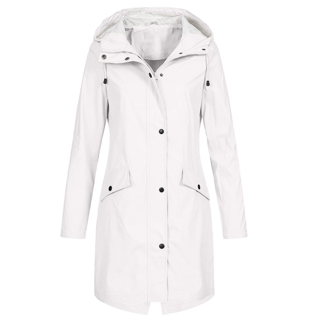 Hooded Long Rain Jacket for Women