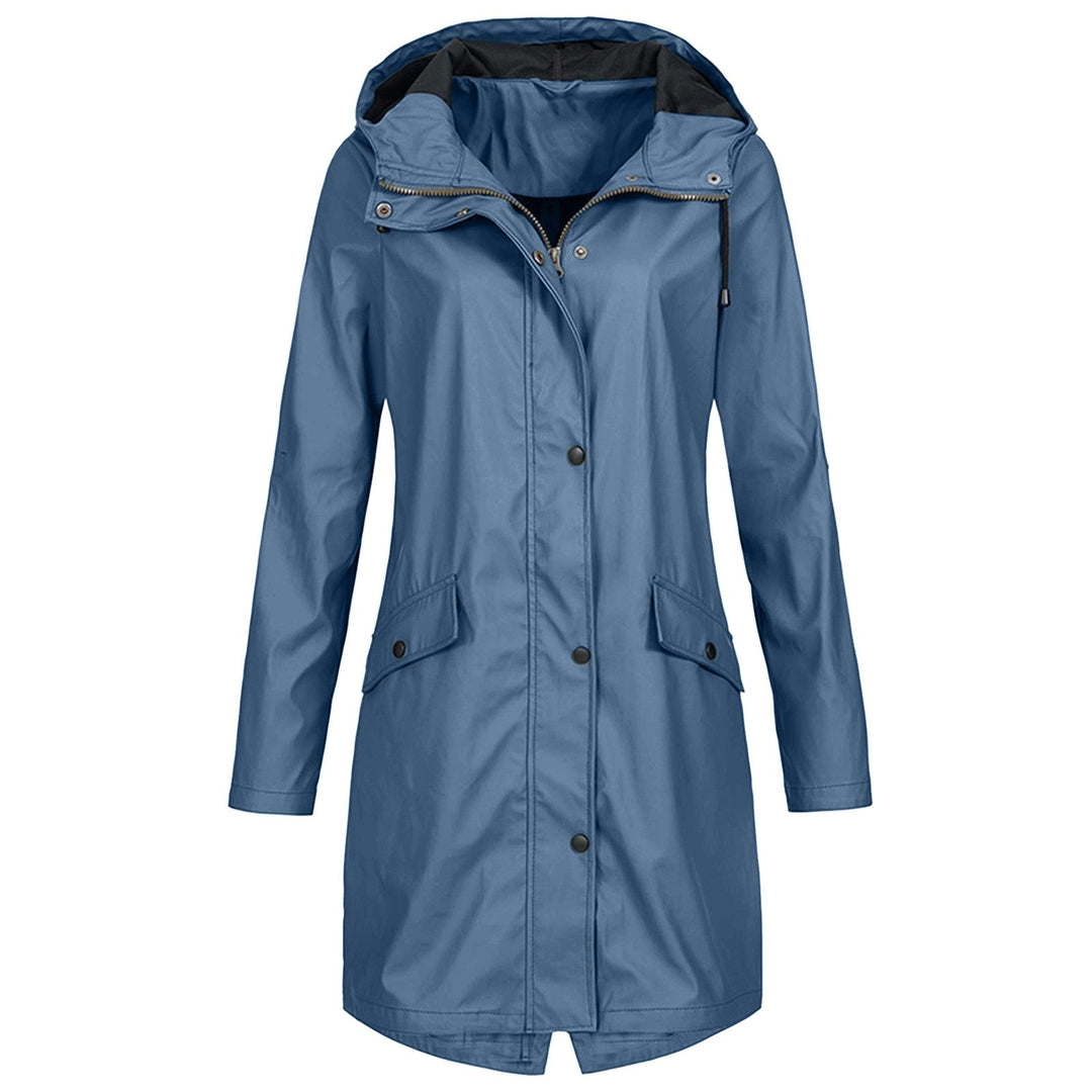 Hooded Long Rain Jacket for Women