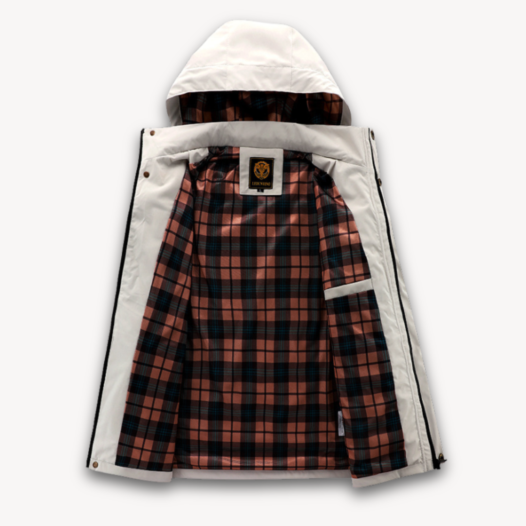Hooded Water-Resistant Jacket for Men