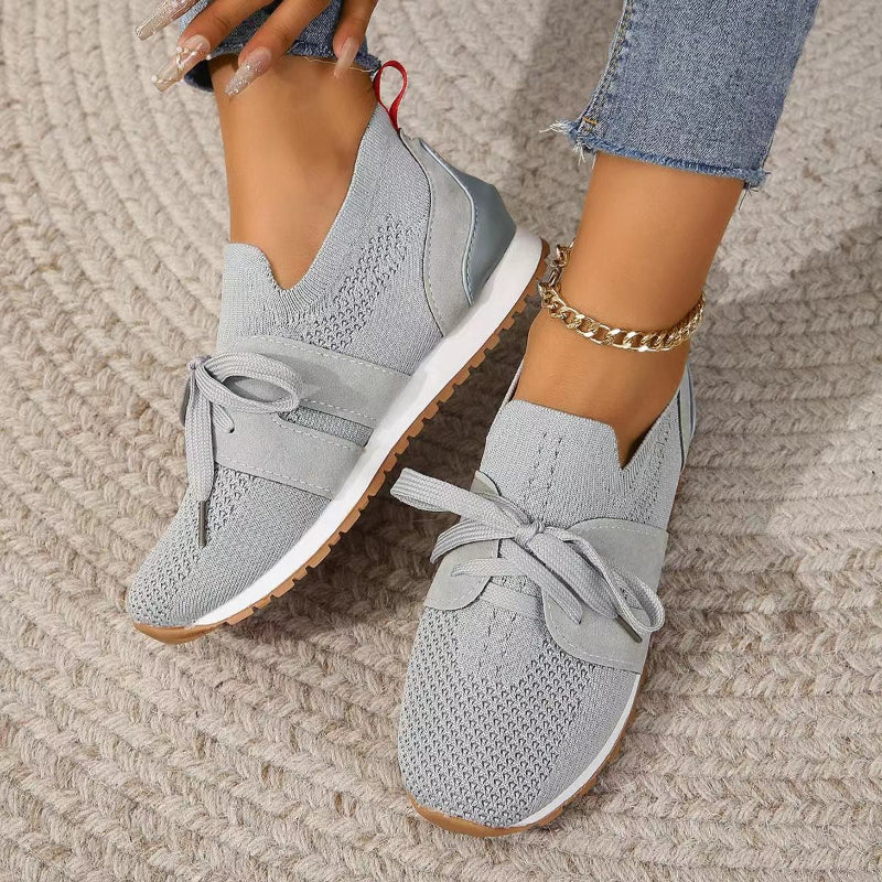 Knit Upper Lace-Up Shoes for Women