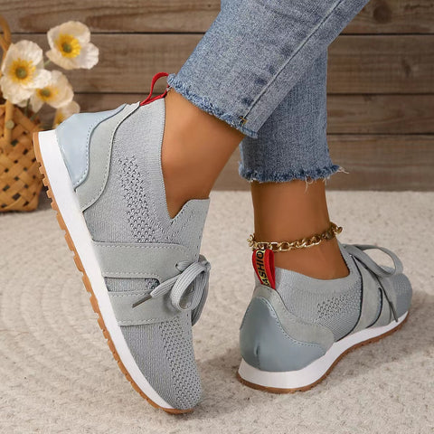 Knit Upper Lace-Up Shoes for Women