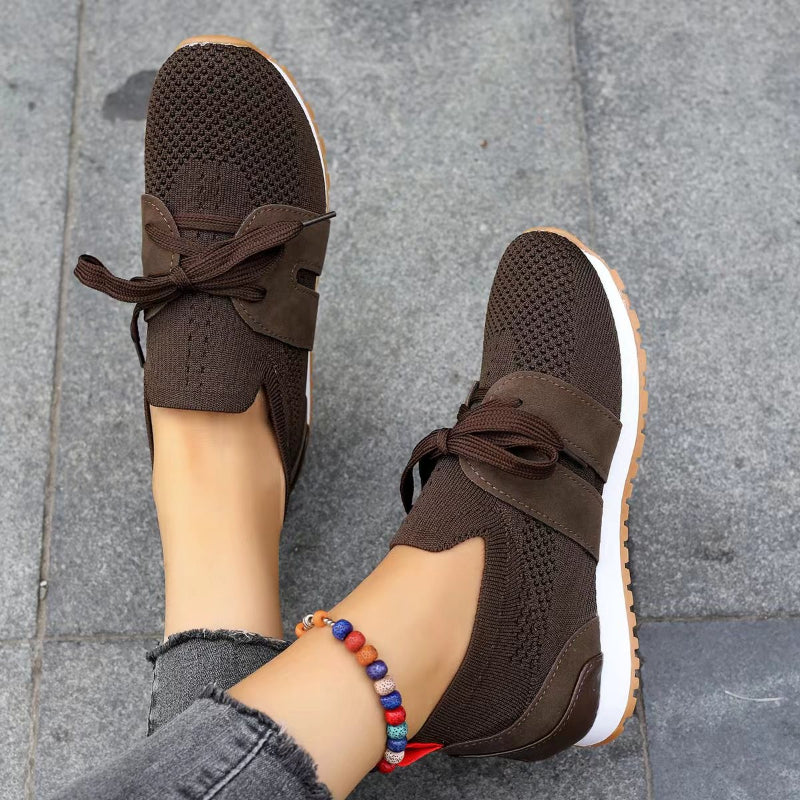 Knit Upper Lace-Up Shoes for Women