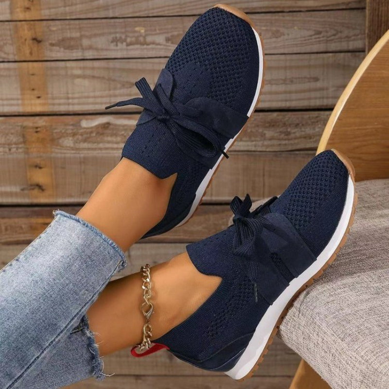 Knit Upper Lace-Up Shoes for Women