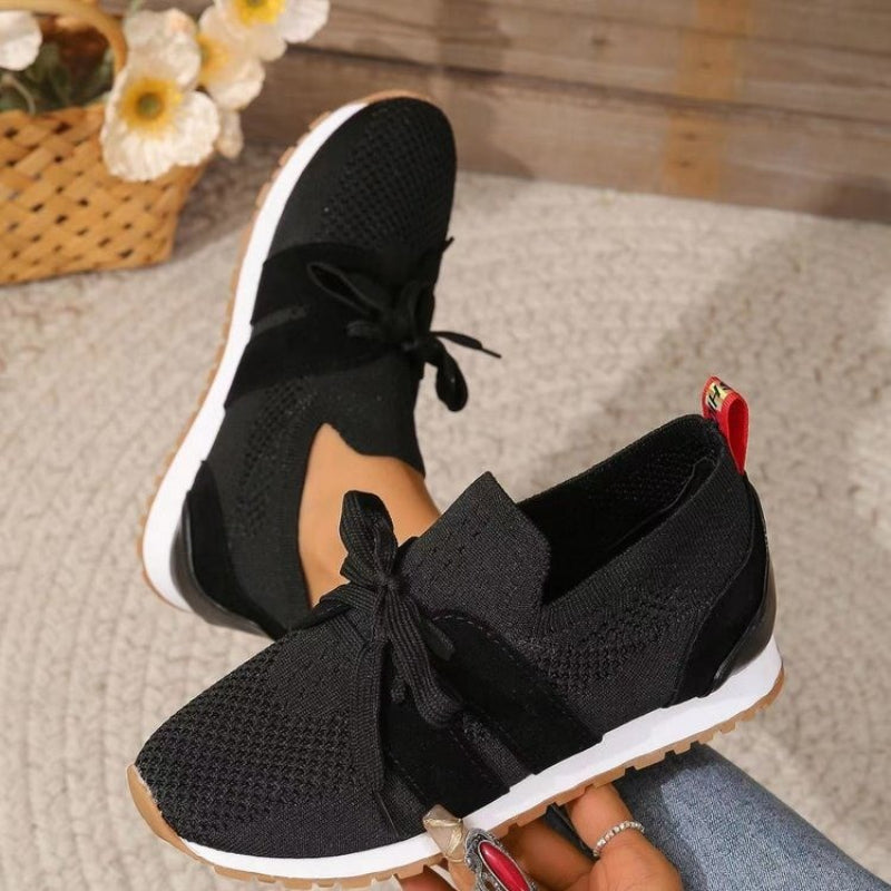 Knit Upper Lace-Up Shoes for Women