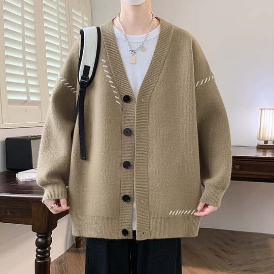 Knitted Cardigan Sweater for Men
