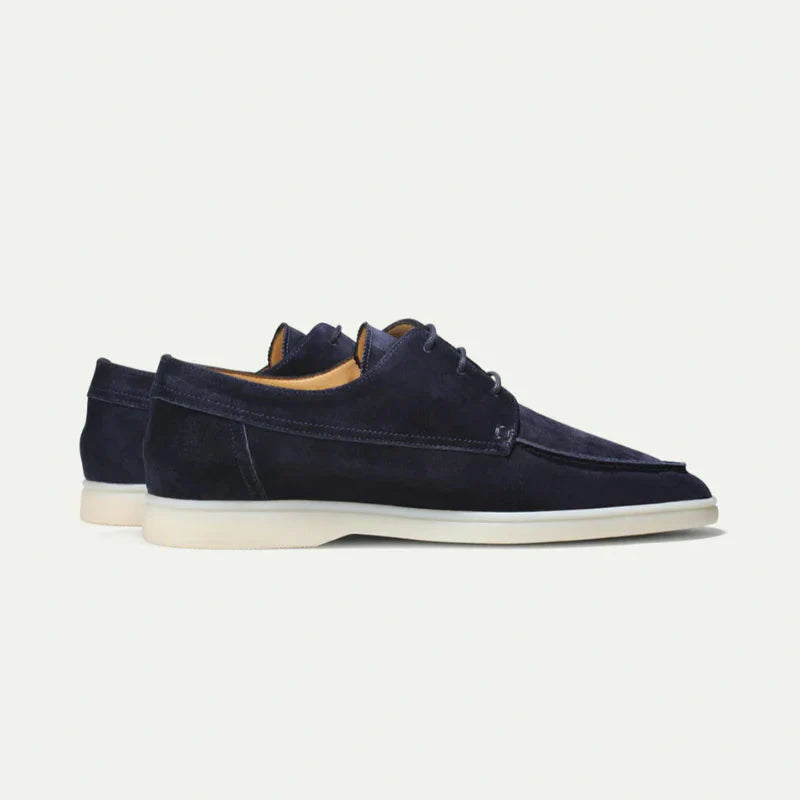 Textured Lace-Up Loafer Shoes with Rubber Sole – Men’s Style