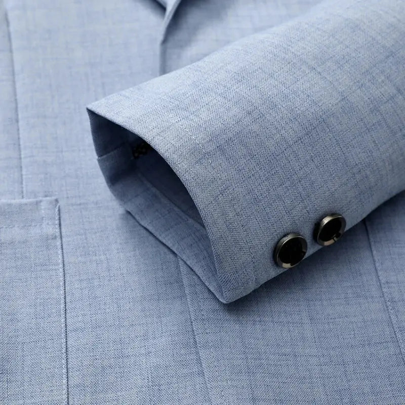 Linen Blend Blazer for Men Azzoria