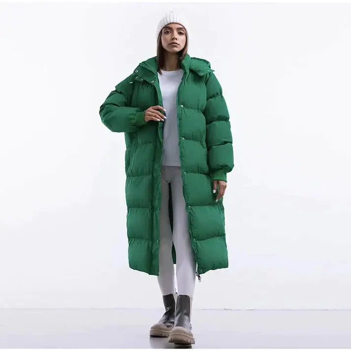 Long Insulated Puffer Jacket for Women Azzoria