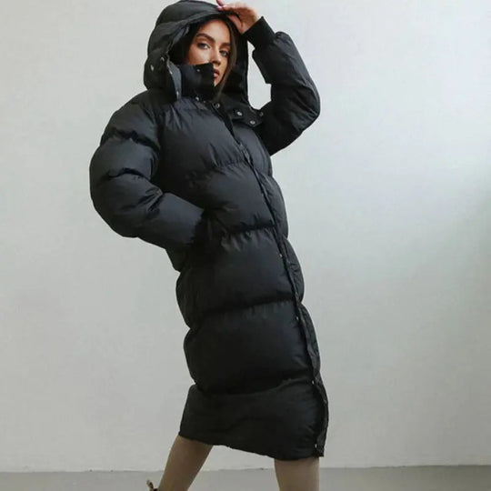 Long Insulated Puffer Jacket for Women Azzoria