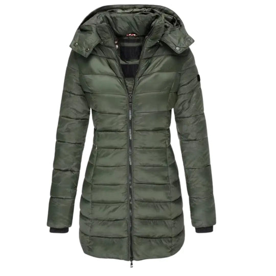 Long Puffer Jacket for Women Azzoria