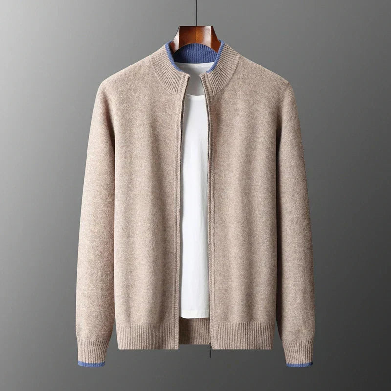 James – Men’s Cashmere Zip-Up Cardigan