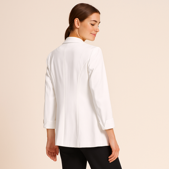 Matte Finish 3/4 Sleeve Blazer for Women