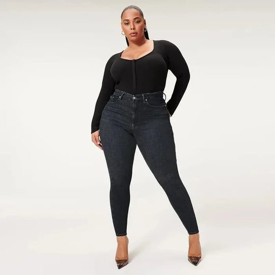 Matte Finish Skinny Jeans for Women