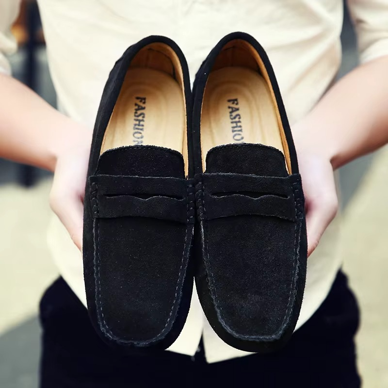 Matte Finish Slip-On Loafers for Men